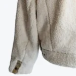 Women's Utility White Sherpa Jacket Sleeves Rare Jacket