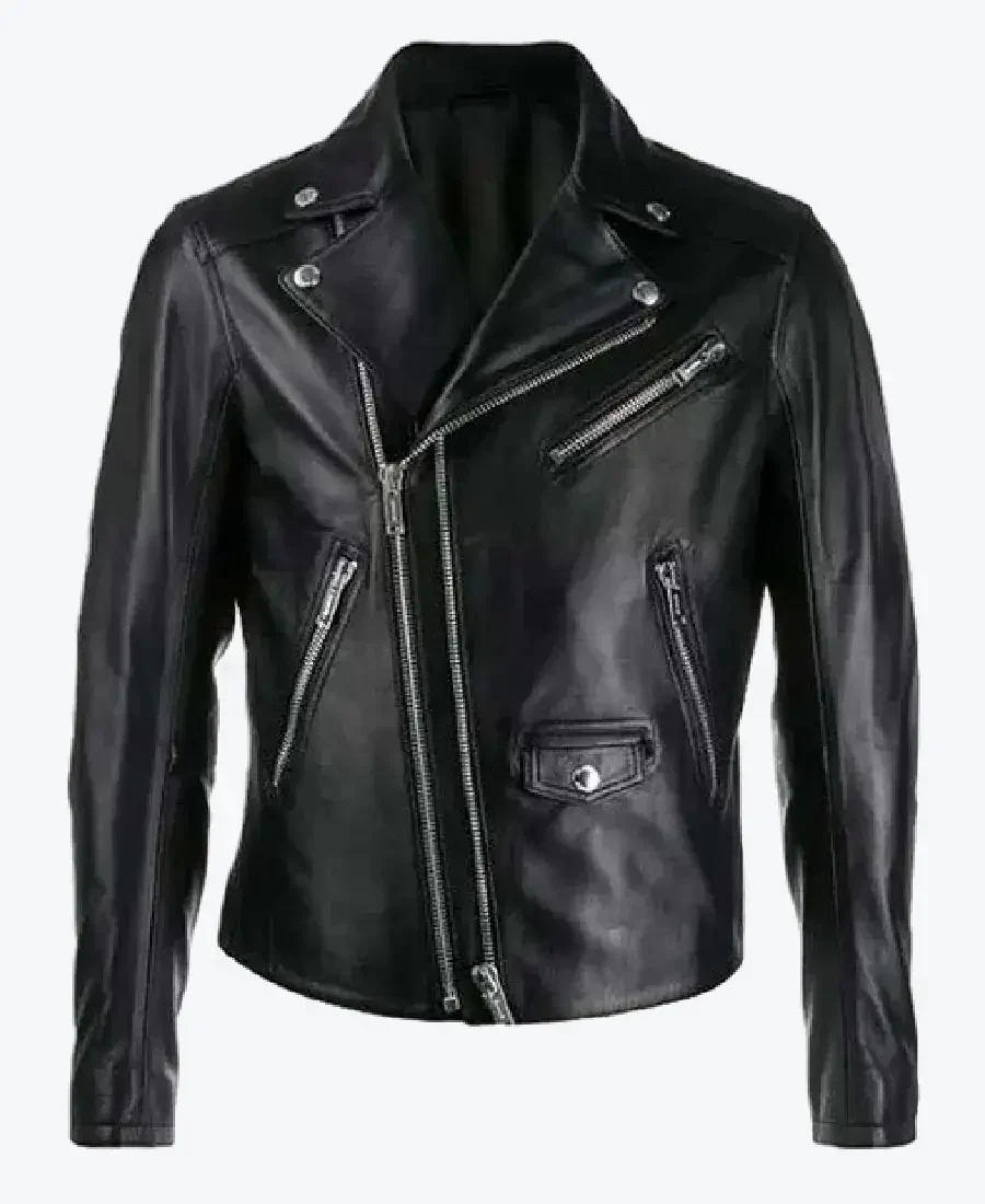 Black Double-Zip Motorcycle Jackets Rare Jacket