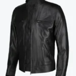 Cafe Racer Black Moto Biker Jacket Side - Rare Jackets