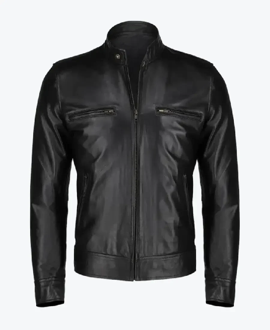 Cafe Racer Black Moto Biker Jacket - Rare Jackets