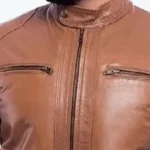 Christopher Classic Brown Biker Jacket Collar Rare Jacket