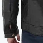 Daniel Men’s Black Leather Motorcycle Jacket Sleeves Rare Jacket