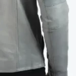 Harry Men’s Grey Leather Biker Jacket Sleeves Rare Jacket