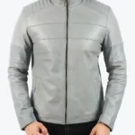 Harry Men’s Grey Leather Biker Jackets Rare Jacket