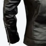 James Men’s Black Biker Cafe Racer Jacket Sleeves Rare Jacket