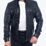 Maynard Classic Black Biker Jacket Front - Rare Jackets