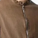 Men’s Cafe Racer Brown Slim fit Biker Jacket Collar Rare Jacket