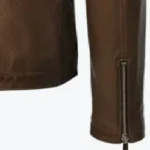 Men’s Cafe Racer Brown Slim fit Biker Jacket Sleeves Rare Jacket