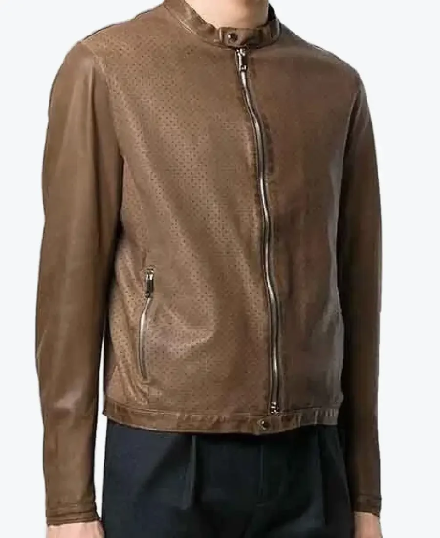 Men’s Cafe Racer Brown Slim fit Biker Jackets Rare Jacket