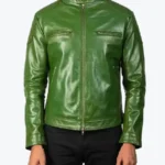 Men's Green Leather Jacket - Rare Jackets