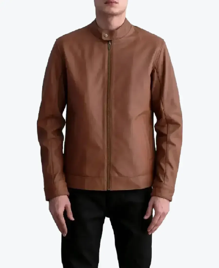 Men's Zen Matte Brown Leather Jacket - Rare Jackets