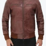 Ricardo Men’s Brown Biker Bomber Jackets Rare Jacket