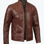 Ronny Brown Moto Leather Biker Jacket Side - Rare Jackets