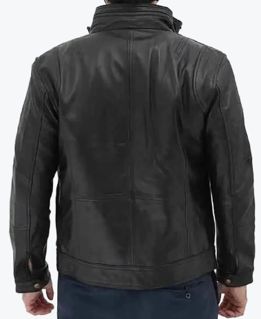 Shop The Daniel Men’s Black Leather Motorcycle Jackets Rare Jacket