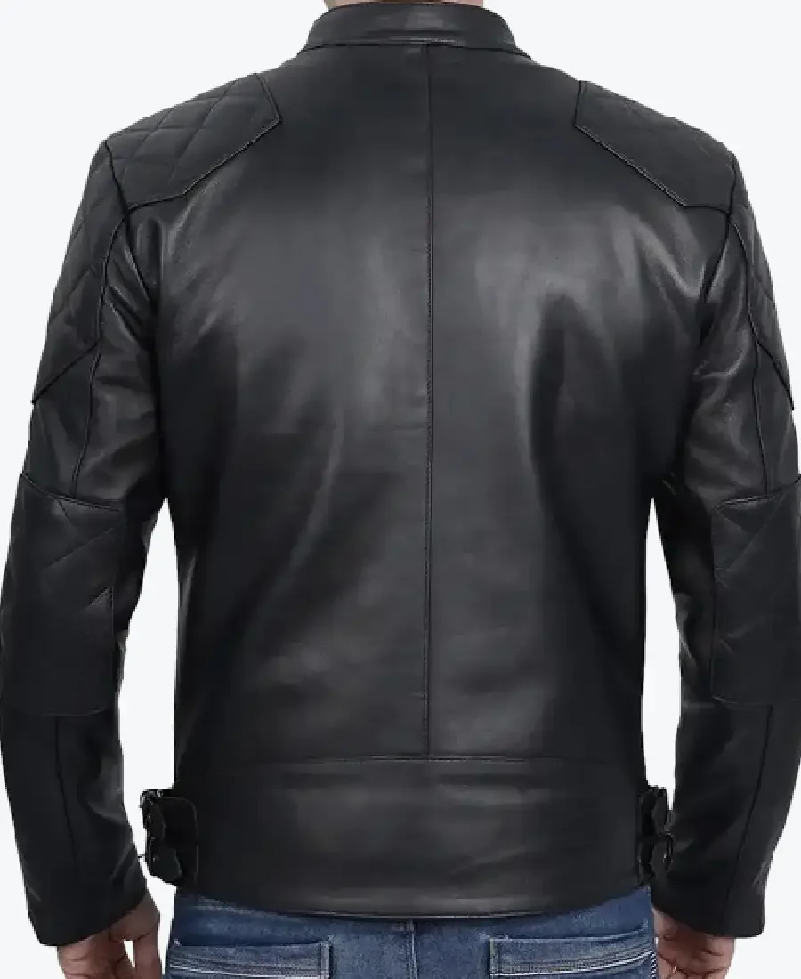 Shop The David Black Moto Cafe Racer Biker Leather Jackets Rare Jacket