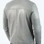 Shop The Harry Men’s Grey Leather Biker Jackets Rare Jacket