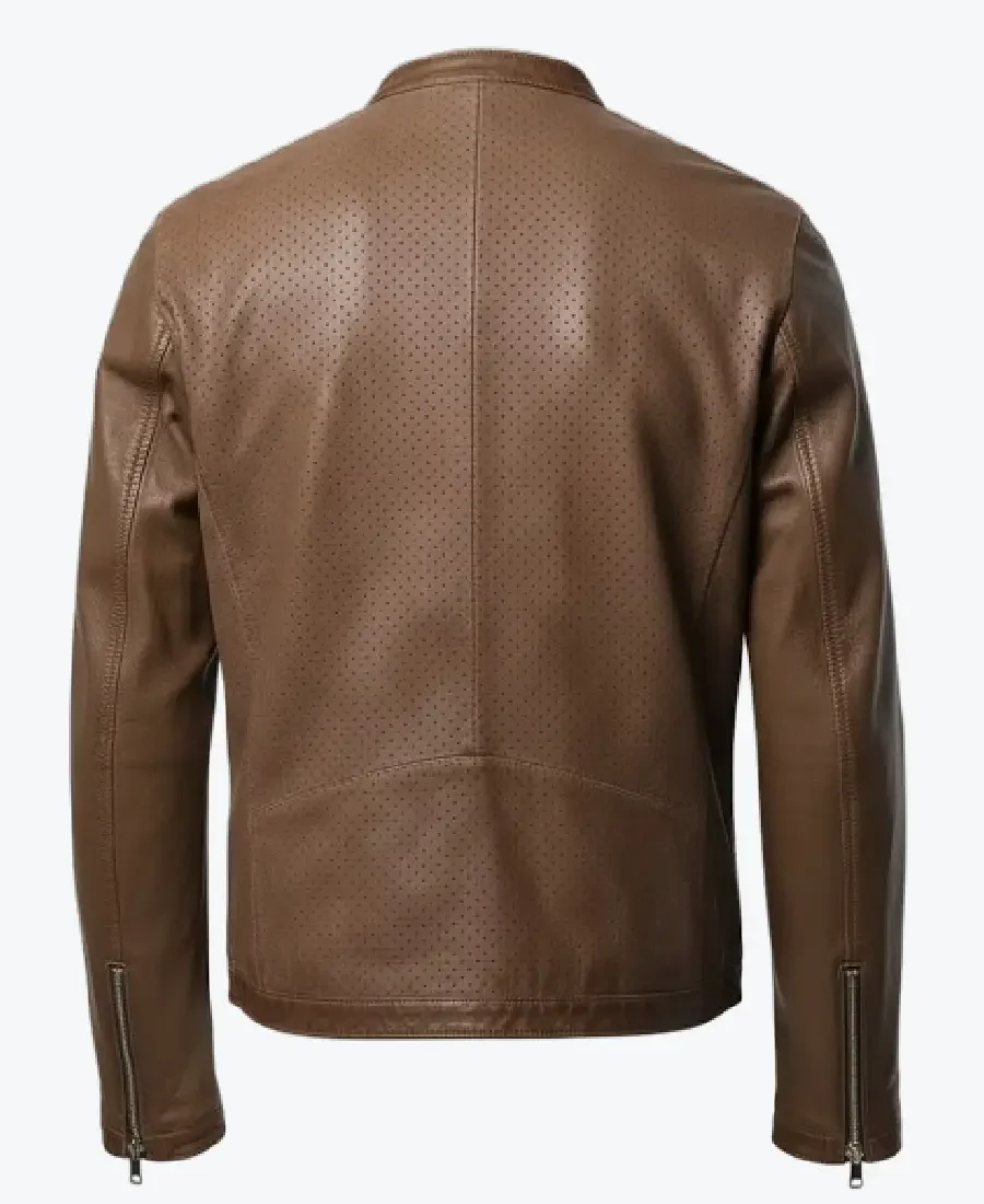 Shop The Men’s Cafe Racer Brown Slim fit Biker Jackets