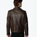 Shop The Men’s Dark Brown Quilted Leather Biker Jacket - Rare Jackets