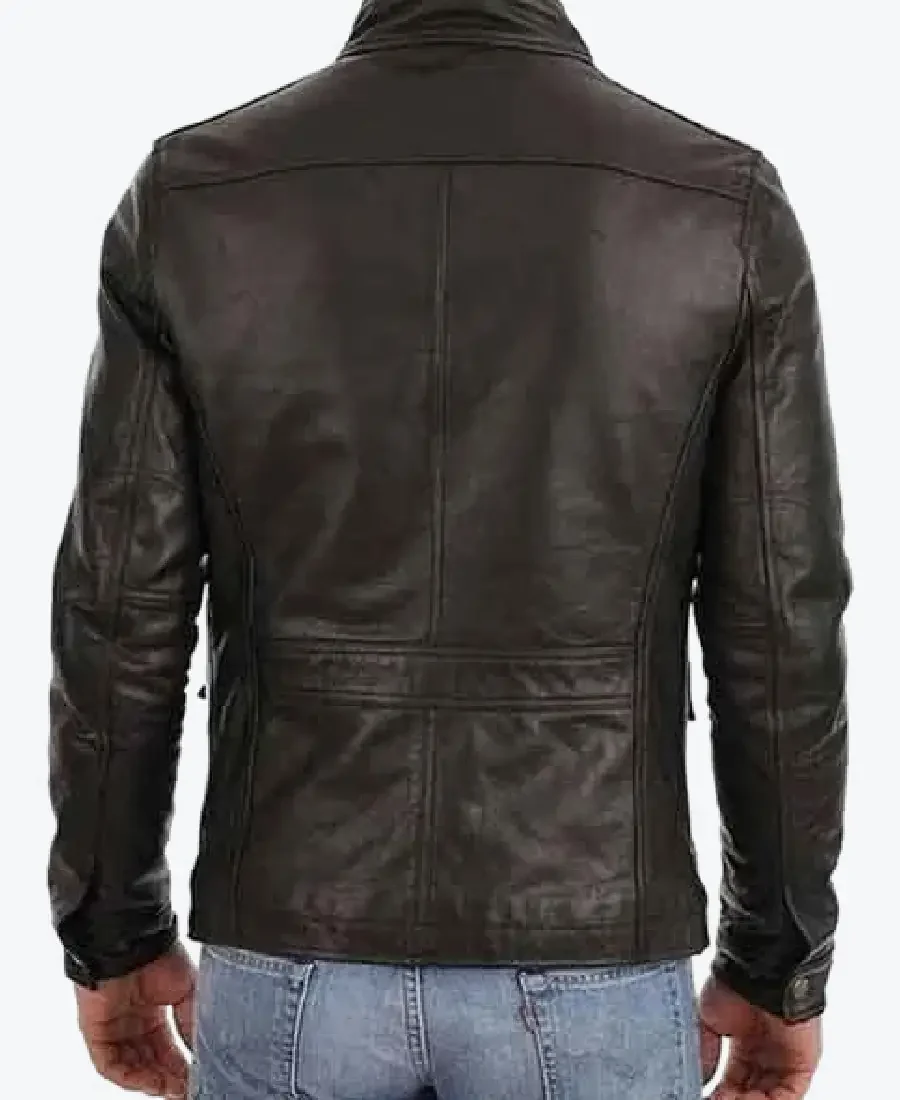 Shop The Men’s Four Pocket Black Biker Leather Jackets Rare Jacket