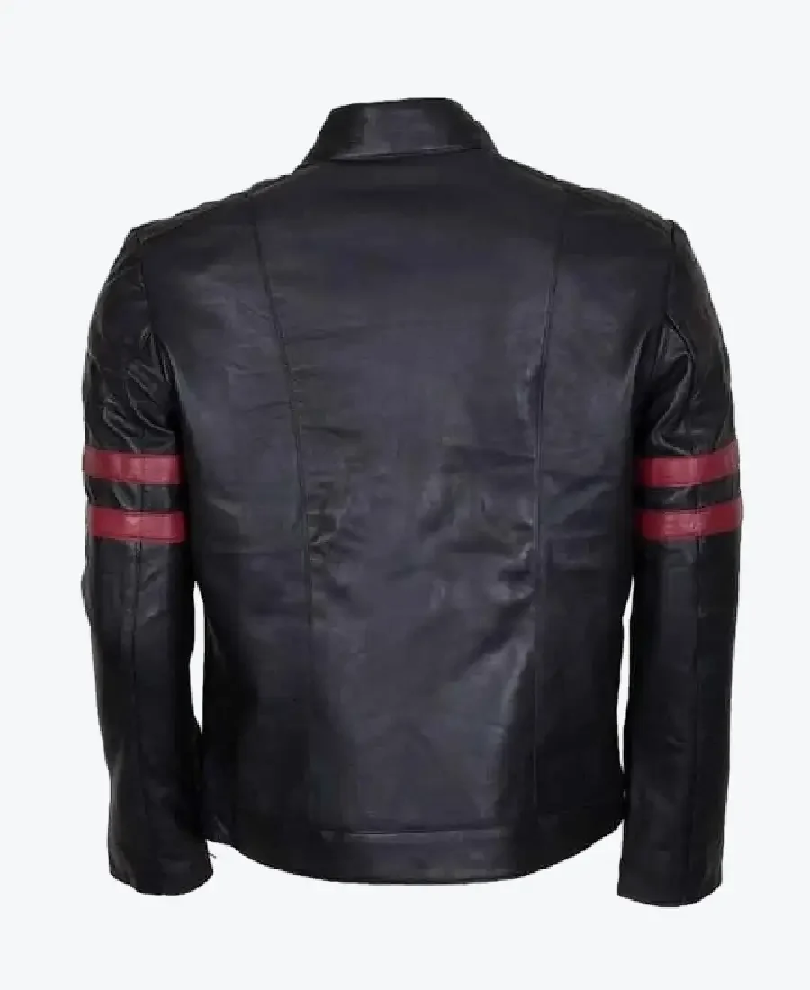 Shop The Men’s Red Striped Retro Biker Jackets Rare Jacket