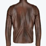 Shop The Men's Slim Fit Distressed Dark Brown Leather Jackets Rare Jacket