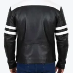 Shop The Men’s Stripe Cafe Racer Leather Jacket - Rare Jackets