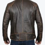 Shop The Navarro Dark Brown Cafe Racer Leather Jacket - Rare Jackets