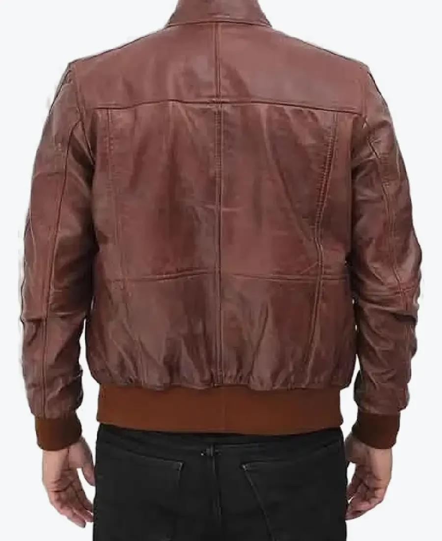 Shop The Ricardo Men’s Brown Biker Bomber Jackets Rare Jacket