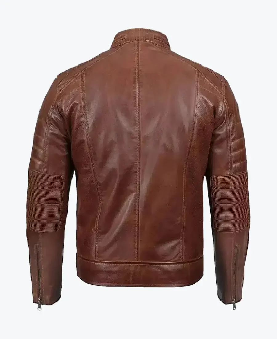 Shop The Ronny Brown Moto Leather Biker Jacket - Rare Jackets