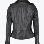 Shop The Women Allison Black Biker Leather Jackets Rare Jacket