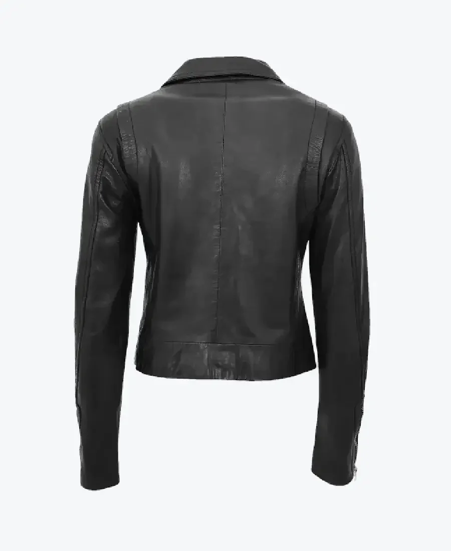 Shop The Women’s Black Biker Leather Jacket - Rare Jackets