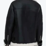 Shop The Women’s Black Biker Shearling Jacket