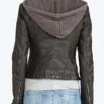 Shop The Women’s Black Hooded Leather Jackets Rare Jacket