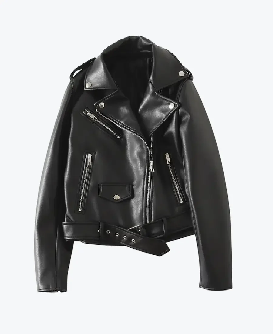 Shop The Women’s Black Leather Biker Jacket - Rare Jackets