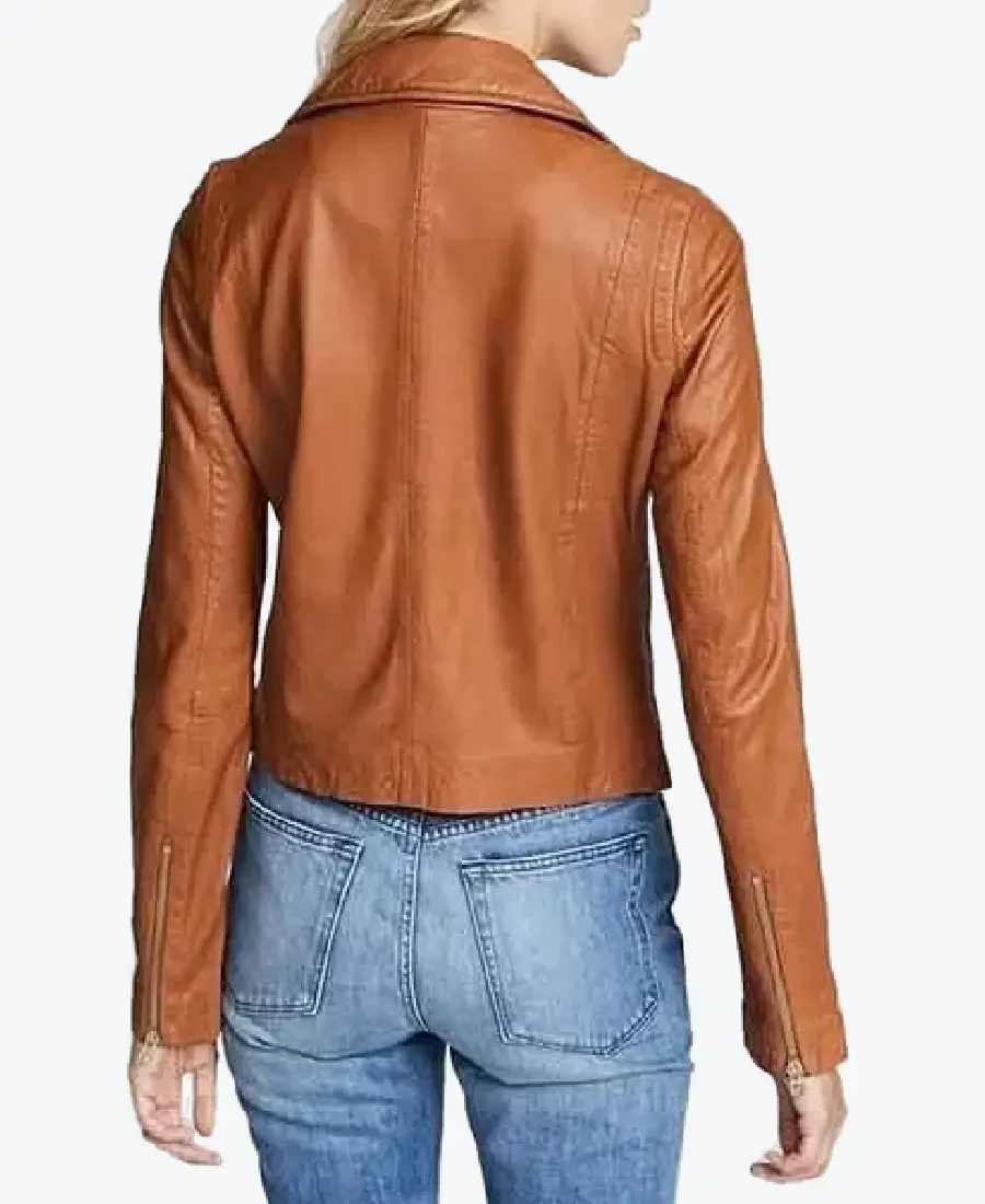 Shop The Women’s Brown Biker Leather Jacket - Rare Jackets