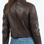 Shop The Women’s Dark Brown Leather Biker Jacket - Rare Jackets