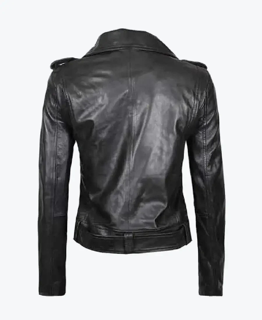 Shop The Women’s Motorcycle Black Asymmetrical Leather Jacket - Rare Jackets