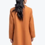 Shop The Women’s Orange Relaxed Fit Wool Coat - Rare Jackets