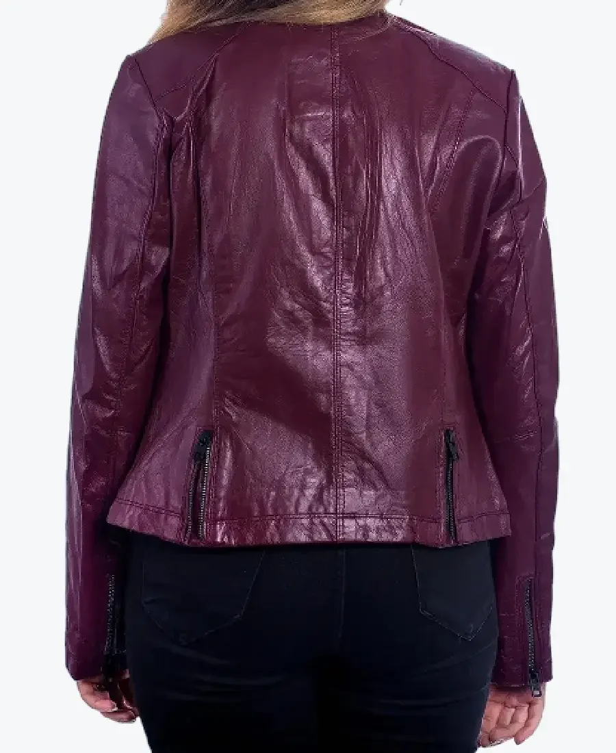 Shop The Women’s Simple Purple Biker Jacket - Rare Jackets