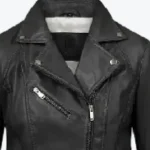 Women Yvonne Black Leather Biker Jacket Collar Women Yvonne Black Leather Biker Jacket Collar Women Yvonne Black Leather Biker Jacket Collar Rare Jacket