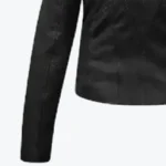 Women Yvonne Black Leather Biker Jacket Sleeves Rare Jacket