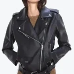 Women’s Black Leather Biker Jacket - Rare Jackets