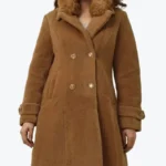 Women’s Brown Elegant Winter Over Coat - Rare Jackets