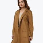 Women’s Brown Longline Cotton Coat - Rare Jackets