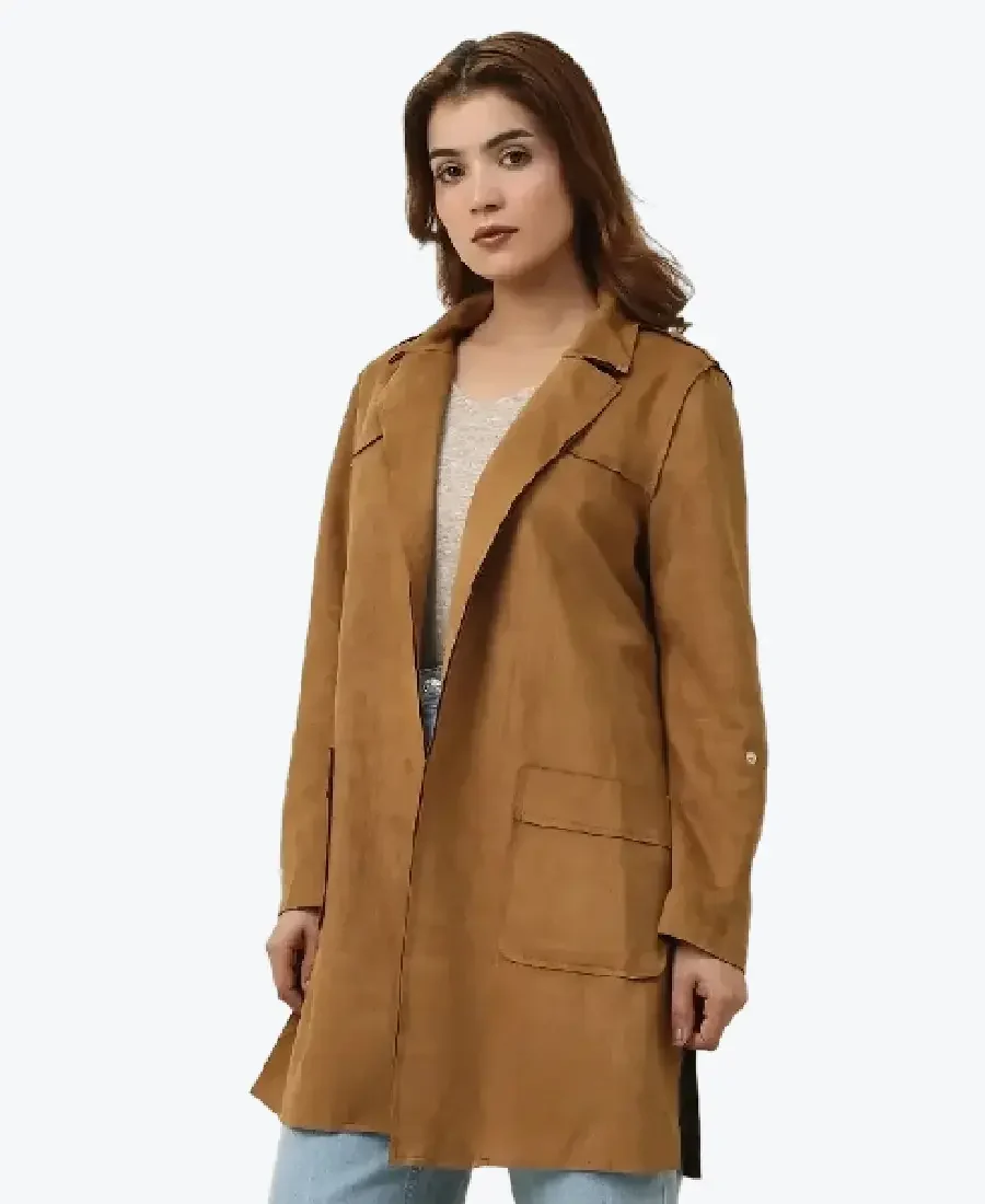 Women’s Brown Longline Cotton Coat - Rare Jackets