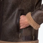 Women’s Cawfell Shearling Aviator Leather Jackets Sleeves