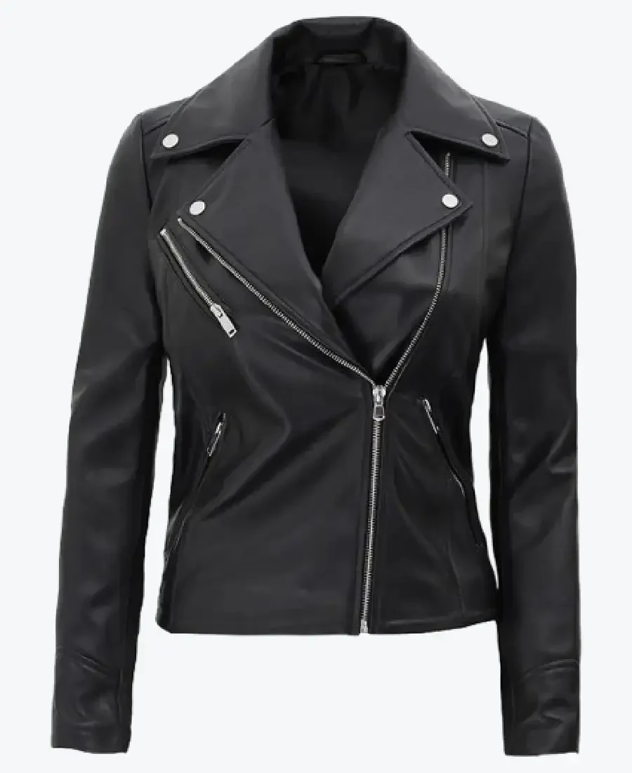 Women’s Classic Black Motorcycle Leather Jackets Rare Jacket