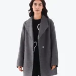 Women's Grey Mix Wool Coat - Rare Jackets