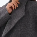 Women's Grey Mix Wool Coat Collar - Rare Jackets