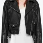 Women’s Moto Cropped Biker Leather Jackets Rare Jacket
